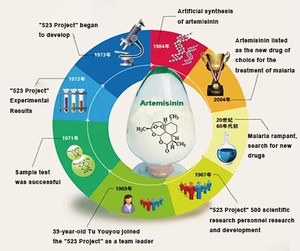 Artemisinin research process Artemisinin research process