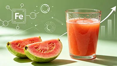 Guava Juice + Iron Boosts Hemoglobin By 1.3 G/dL in Anemic Women